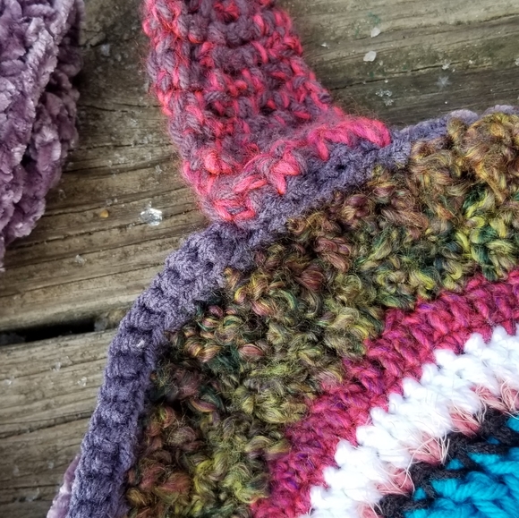 Crochet Evil Eye Boho Handbag Crossbody - Picture 2 of 5